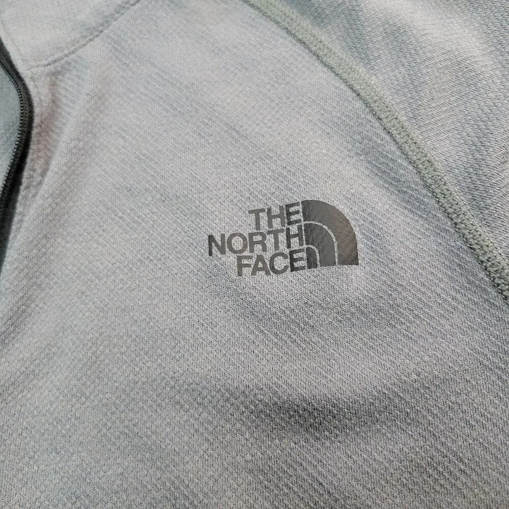 The North Face Wool Blend Sweater Men's S Gray 1/4 Zip Pullover Hiking Outdoor